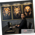 Quadro Decorativo Inspiração: Disciplina e Foco em escritorio moderno - quadros decorativos para sala