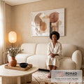 Quadro Decorativo Abstract Harmony Sophisticated em sala de estar moderna - quadros decorativos para sala