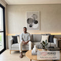 Quadro Decorativo Moderno Geométrico em sala de estar moderna - quadros decorativos para sala