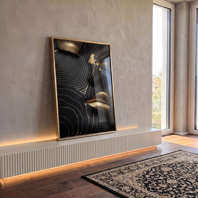 Quadro Decorativo Elegância Abstracta em ambiente decorado - quadros decorativos para sala