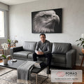 Quadro Decorativo Águia Majestosa em sala de estar moderna - quadros decorativos para sala