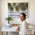 Quadro Decorativo Praia Tropical: Um Vislumbre do Paraíso em escritorio moderno - quadros decorativos para sala