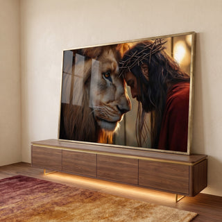 Quadro Decorativo União de Força e Fé Inspiração e Estilo em ambiente decorado - quadros decorativos para sala