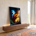 Quadro Decorativo A Magia das Borboletas em ambiente decorado - quadros decorativos para sala
