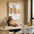 Quadro Decorativo Encanto Invernal na Cidade: Beleza Única em escritorio moderno - quadros decorativos para sala
