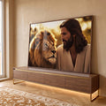 Quadro Decorativo - Simbiose de Força e Serenidade em ambiente decorado - quadros decorativos para sala