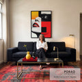 Quadro Decorativo Minimalista Mulher em sala de estar moderna - quadros decorativos para sala