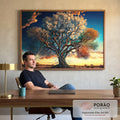 Quadro Decorativo Árvore Majestosa: Reviva a Natureza em escritorio moderno - quadros decorativos para sala