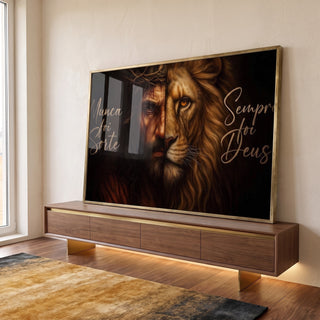 Quadro Decorativo: Força e Sabedoria em ambiente decorado - quadros decorativos para sala