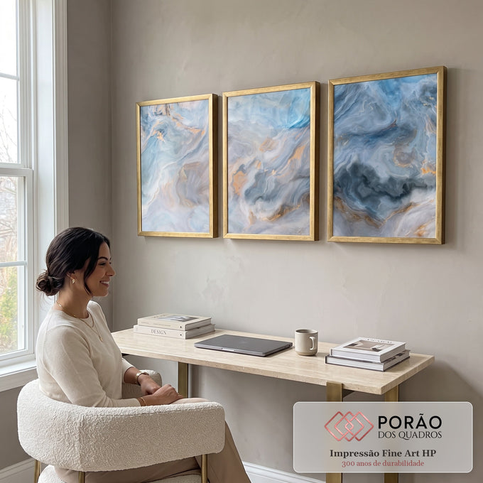 Quadro Decorativo: Espetáculo Cósmico de Saturno em escritorio moderno - quadros decorativos para sala