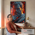 Quadro Decorativo Beleza Grega e Alta Sabedoria em escritorio moderno - quadros decorativos para sala