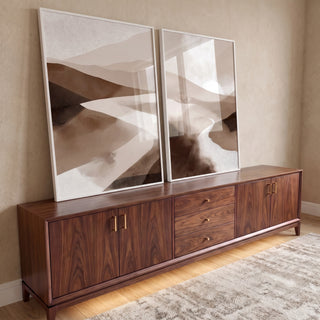 Quadro Decorativo Abstrato Serenity em ambiente decorado - quadros decorativos para sala
