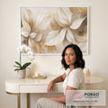 Quadro Decorativo Folhas Elegantes em escritorio moderno - quadros decorativos para sala