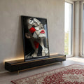 Mosaico da Alma: Quadro Feminino em Fragmentos em ambiente decorado - quadros decorativos para sala