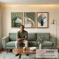 Quadro Decorativo: Harmonia Moderna em Cores Vibrantes em sala de estar moderna - quadros decorativos para sala