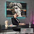 Quadro Decorativo - Escultura Clássica em escritorio moderno - quadros decorativos para sala