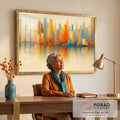 Quadro Decorativo Horizon Urbano em escritorio moderno - quadros decorativos para sala