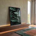 Quadro Decorativo Folhagem Tropical: Elegância Pura em ambiente decorado - quadros decorativos para sala