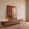 Quadro Decorativo Folha Gigante Aconchegante em ambiente decorado - quadros decorativos para sala