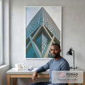 Quadro Decorativo Reflexos do Futuro Imponente em escritorio moderno - quadros decorativos para sala