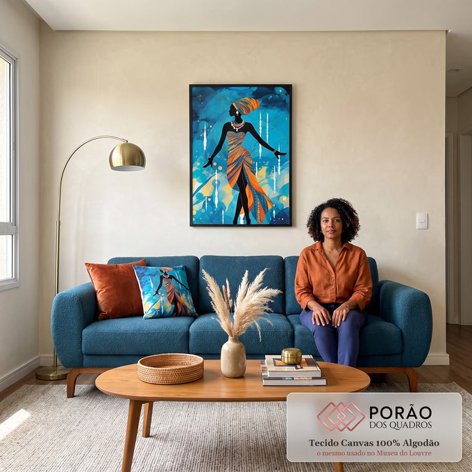 Quadro Decorativo Consciência Negra 05 - Estilo e Sofisticação para Sua Casa em sala de estar moderna - quadros decorativos para sala