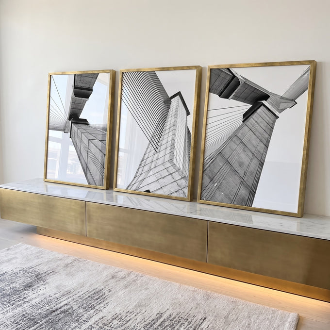Quadro Decorativo Vibrante Paisagem Urbana - Encante-se! em ambiente decorado - quadros decorativos para sala