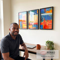 Quadro Decorativo: Inspiração em Cores Vibrantes em escritorio moderno - quadros decorativos para sala