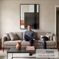 Quadro Decorativo: Eloquente Exploração Abstrata em sala de estar moderna - quadros decorativos para sala