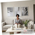 Quadro Decorativo: Elegância Moderna em Preto e Branco em sala de estar moderna - quadros decorativos para sala