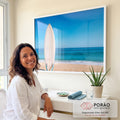 Quadro Decorativo Praia e Liberdade em escritorio moderno - quadros decorativos para sala