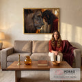 Quadro Decorativo União de Força e Fé Inspiração e Estilo em sala de estar moderna - quadros decorativos para sala