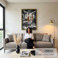 Quadro Decorativo Caveira Gold - Exclusividade Moderna em sala de estar moderna - quadros decorativos para sala