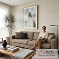 Quadro Decorativo Exclusivo: Ponte Urbana e Reflexões em sala de estar moderna - quadros decorativos para sala