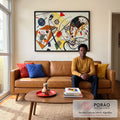 Quadro Decorativo - Energia Minimalista Vibrante em sala de estar moderna - quadros decorativos para sala