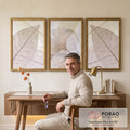 Quadro Decorativo Folhas de Ginkgo - Toque de Natureza Exclusivo em escritorio moderno - quadros decorativos para sala