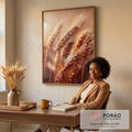 Quadro Decorativo Espigas de Trigo Douradas em escritorio moderno - quadros decorativos para sala