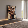 Quadro Decorativo Mulher em Tons Marrons em ambiente decorado - quadros decorativos para sala