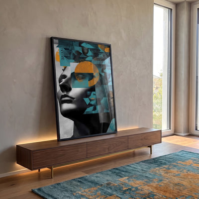 Quadro Decorativo Harmonia Abstrata Quadro Feminino Elegante