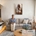 Quadro Decorativo Benção de Jesus Inspirando Fé e Esperança em sala de estar moderna - quadros decorativos para sala