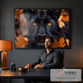 Quadro Decorativo A Grandeza da Pantera em escritorio moderno - quadros decorativos para sala