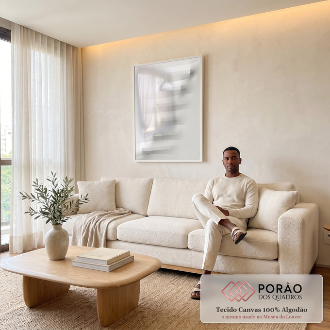 Quadro Decorativo Minimalismo Elegante - Harmonize Seu Espaço em sala de estar moderna - quadros decorativos para sala