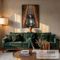 Quadro Decorativo de Carro Esportivo em sala de estar moderna - quadros decorativos para sala