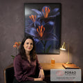 Quadro Decorativo Lírios em Harmonia em escritorio moderno - quadros decorativos para sala