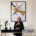 Quadro Decorativo Elegância Abstrata em escritorio moderno - quadros decorativos para sala