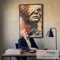 Quadro Decorativo Força em Vulnerabilidade em escritorio moderno - quadros decorativos para sala