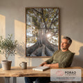 Quadro Decorativo Árvore Radiante ao Sol - Toque de Calor em escritorio moderno - quadros decorativos para sala