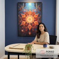 Quadro Decorativo: Mandalas que Energizam Seu Ambiente em escritorio moderno - quadros decorativos para sala