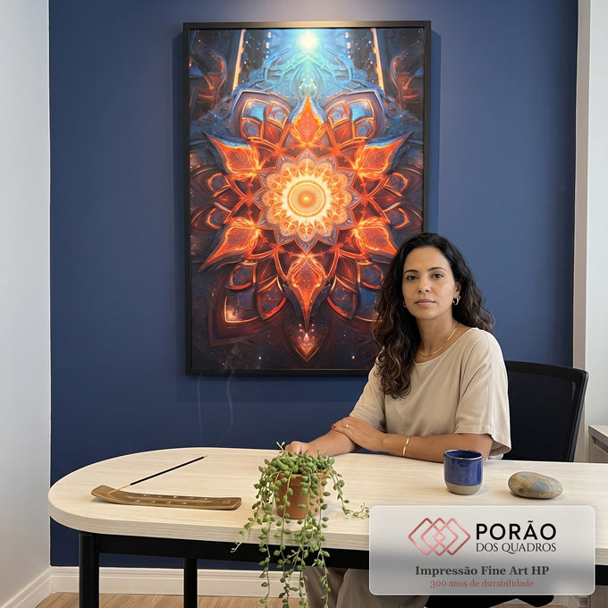 Quadro Decorativo: Mandalas que Energizam Seu Ambiente em escritorio moderno - quadros decorativos para sala