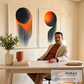 Quadro Decorativo Abstração Geométrica - Forma e Movimento em escritorio moderno - quadros decorativos para sala