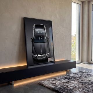 Quadro Decorativo Luxuoso Carro Rolls Royce - Arte Sofisticada em Canvas em ambiente decorado - quadros decorativos para sala